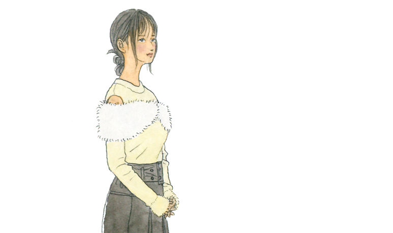 1/18にスケッチ会「女性を描く現場」を開催します。（12/14のアナログ水彩人物画2枚目）